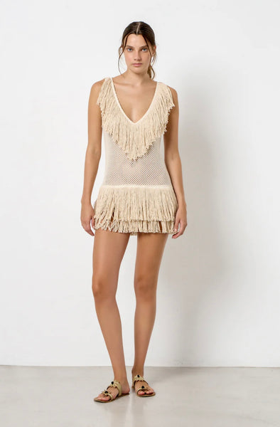 ZAYRA FRINGED MINI DRESS