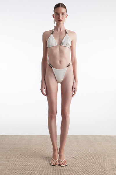 ANNA BIKINI BEIGE WHITE DOUBLE FACE