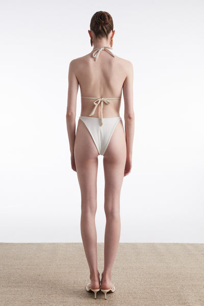 ANNA BIKINI BEIGE WHITE DOUBLE FACE