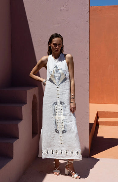 “AMARA” Maxi Dress - Light Grey