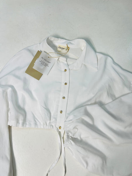 WHITE CROP SHIRT