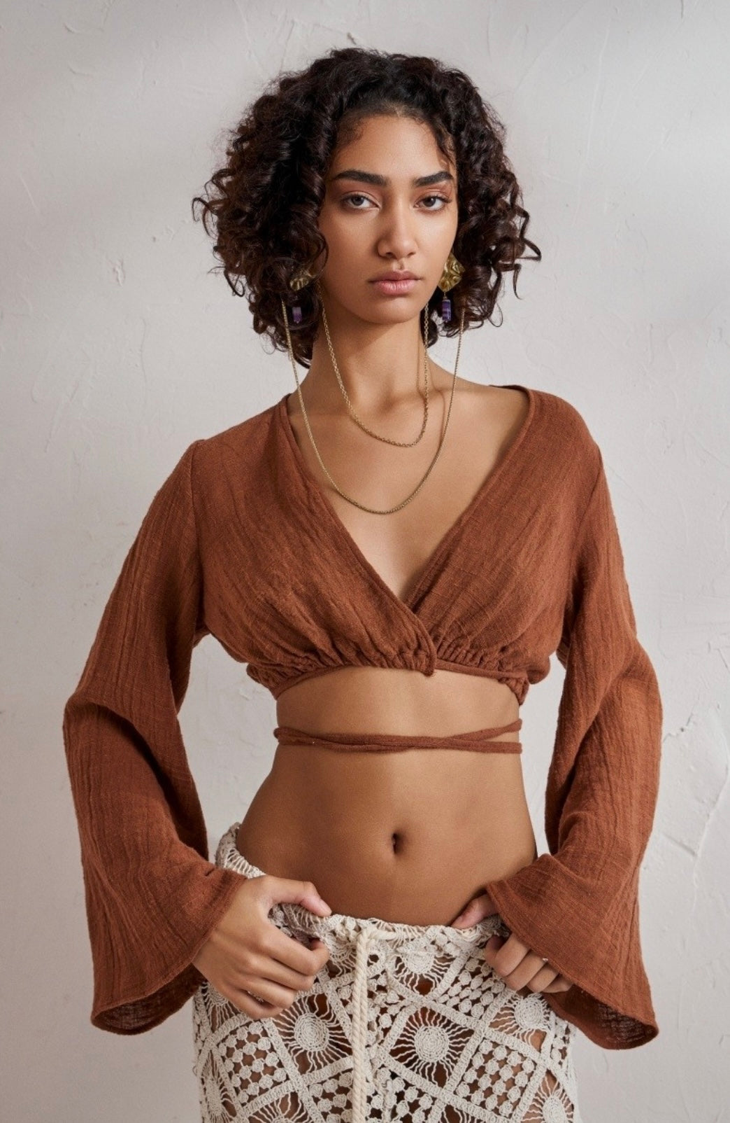 GAUZE LONGSLEEVE TOP