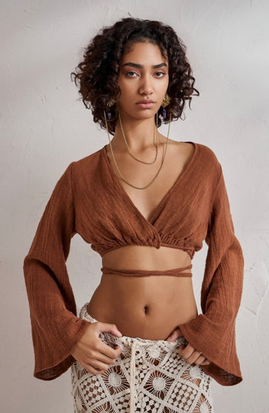 GAUZE LONGSLEEVE TOP