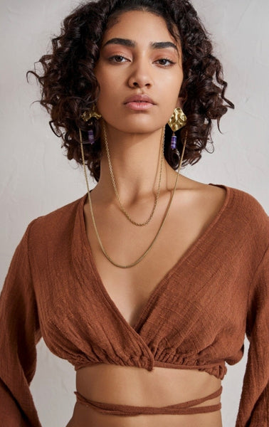 GAUZE LONGSLEEVE TOP