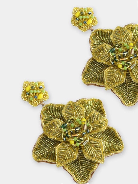 Primrose Earrings - Lime