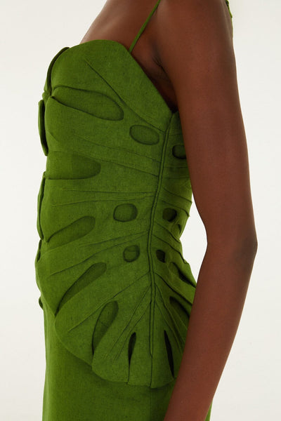 Leaf Premium Linen Maxi Dress 🍃