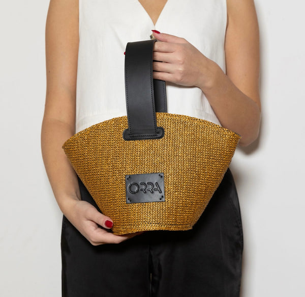 Anasinthesis Raffia Bag - Tabac