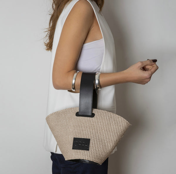 Anasinthesis Raffia Bag - Beige