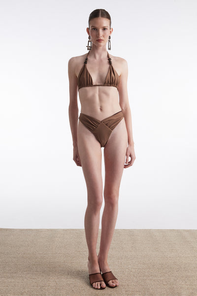 ANNA BIKINI DOUBLE FACE BROWN