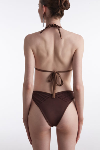 ANNA BIKINI DOUBLE FACE BROWN