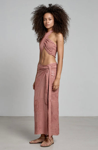 AURELIA MAXI SKIRT - RUSTY PINK