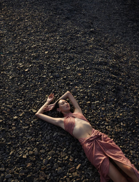 AURELIA MAXI SKIRT - RUSTY PINK