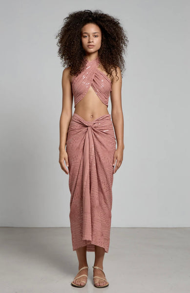 AURELIA MAXI SKIRT - RUSTY PINK