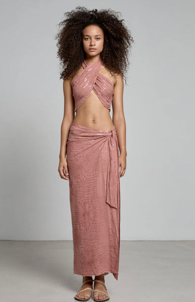 AURELIA MAXI SKIRT - RUSTY PINK