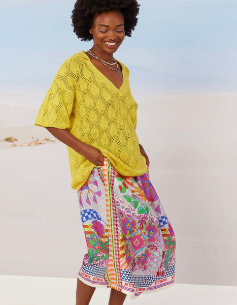 Elizabeth Rangoli Printed Midi Skirt