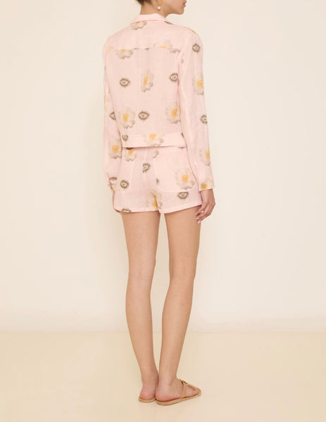Callidice Eyes Allure - Linen printed shorts
