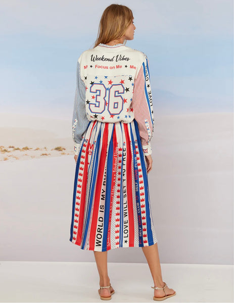 Elizabeth Me Printed Midi Skirt