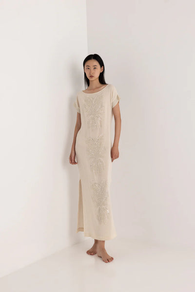 INES MAXI DRESS - OFF WHITE