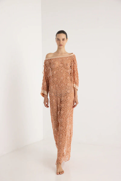 RIVIERA MAXI CAFTAN - APRICOT