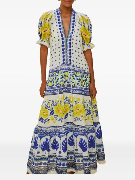 Zuli mosaic-print maxi dress