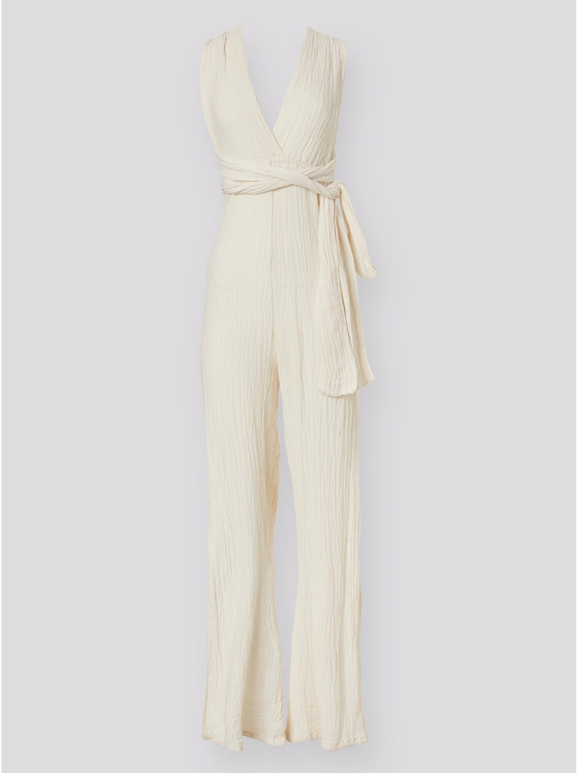 “Anetta” Cotton Jumpsuit - Ecru