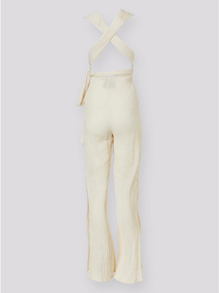 “Anetta” Cotton Jumpsuit - Ecru