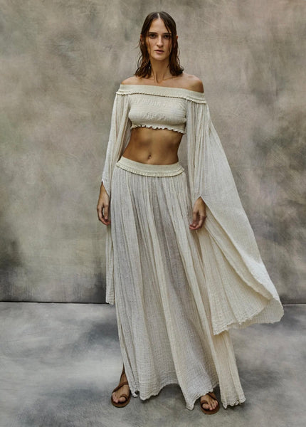 HAMSA MAXI SKIRT - CREME