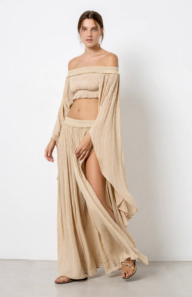 HAMSA MAXI SKIRT - CREME