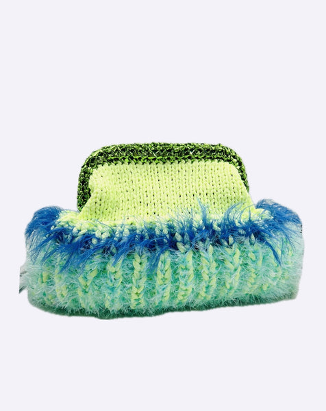 Bag Clutch Fluffy Lime