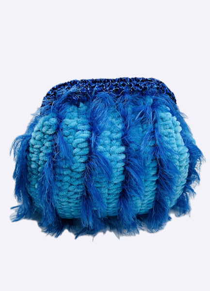 Clutch Bag Fluffy Blue