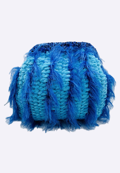 Clutch Bag Fluffy Blue