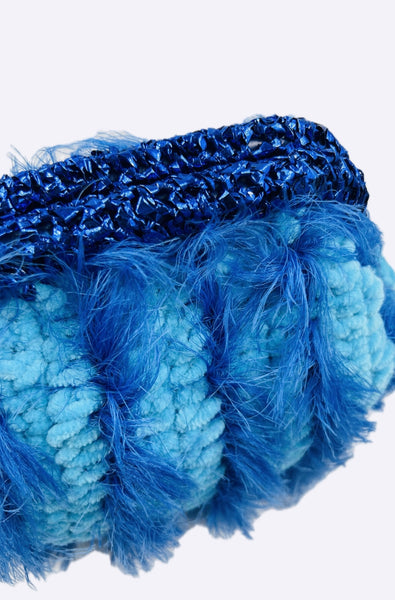 Clutch Bag Fluffy Blue