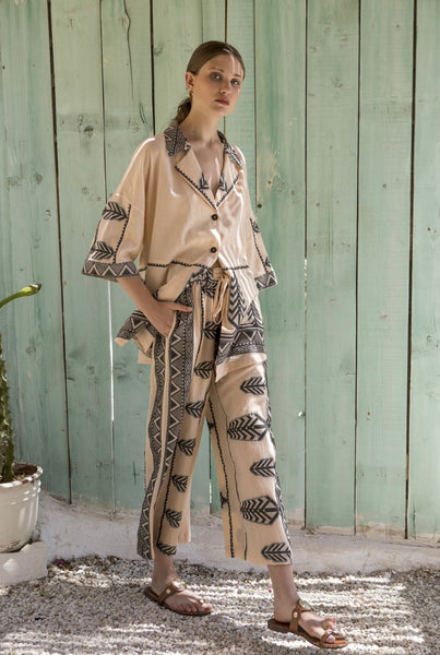 “Annetta” Embroidered Pants