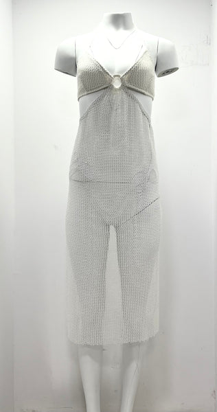 “Getting ready for a beach party” Perforated Dress