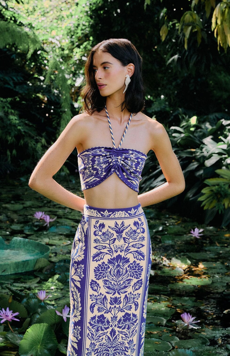 Off-White Delicate Tapestry Knit Top