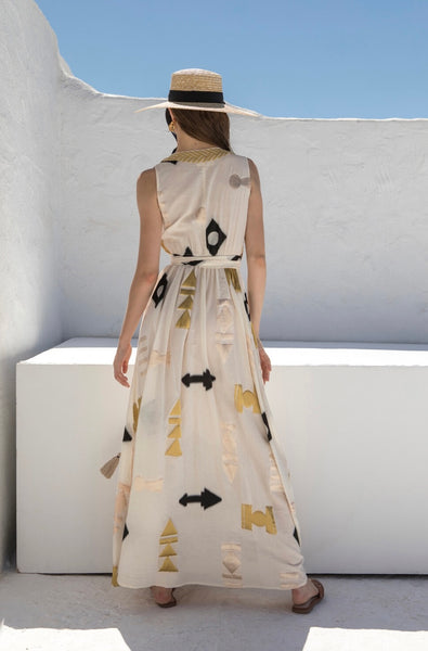 “Leilani” Embroidered Maxi Dress