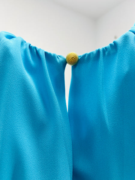 Turquoise Crop Blouse