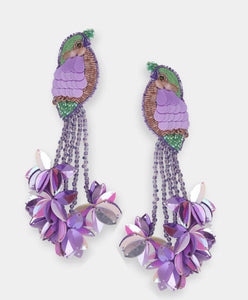 Kingfisher Earrings - Purple