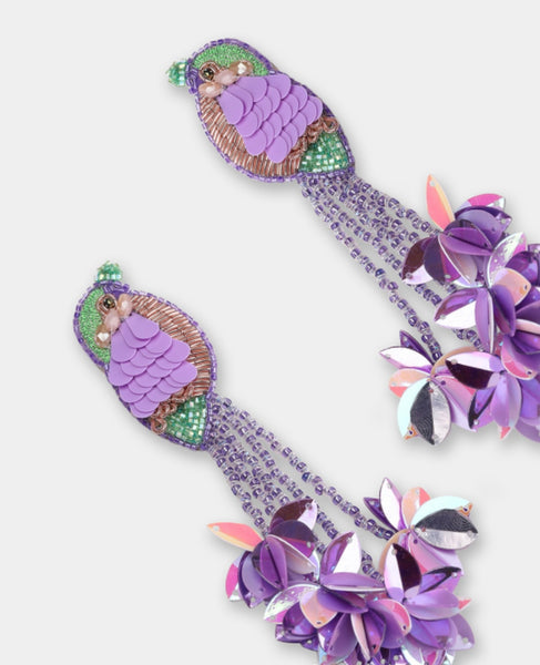 Kingfisher Earrings - Purple