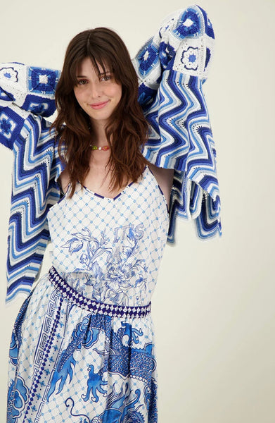 Vanessa Amalfi Printed Midi Skirt