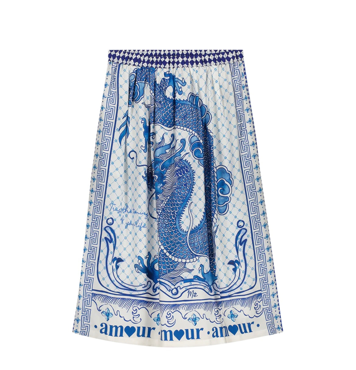 Vanessa Amalfi Printed Midi Skirt