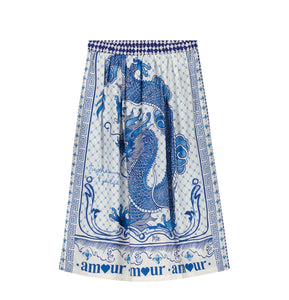 Vanessa Amalfi Printed Midi Skirt