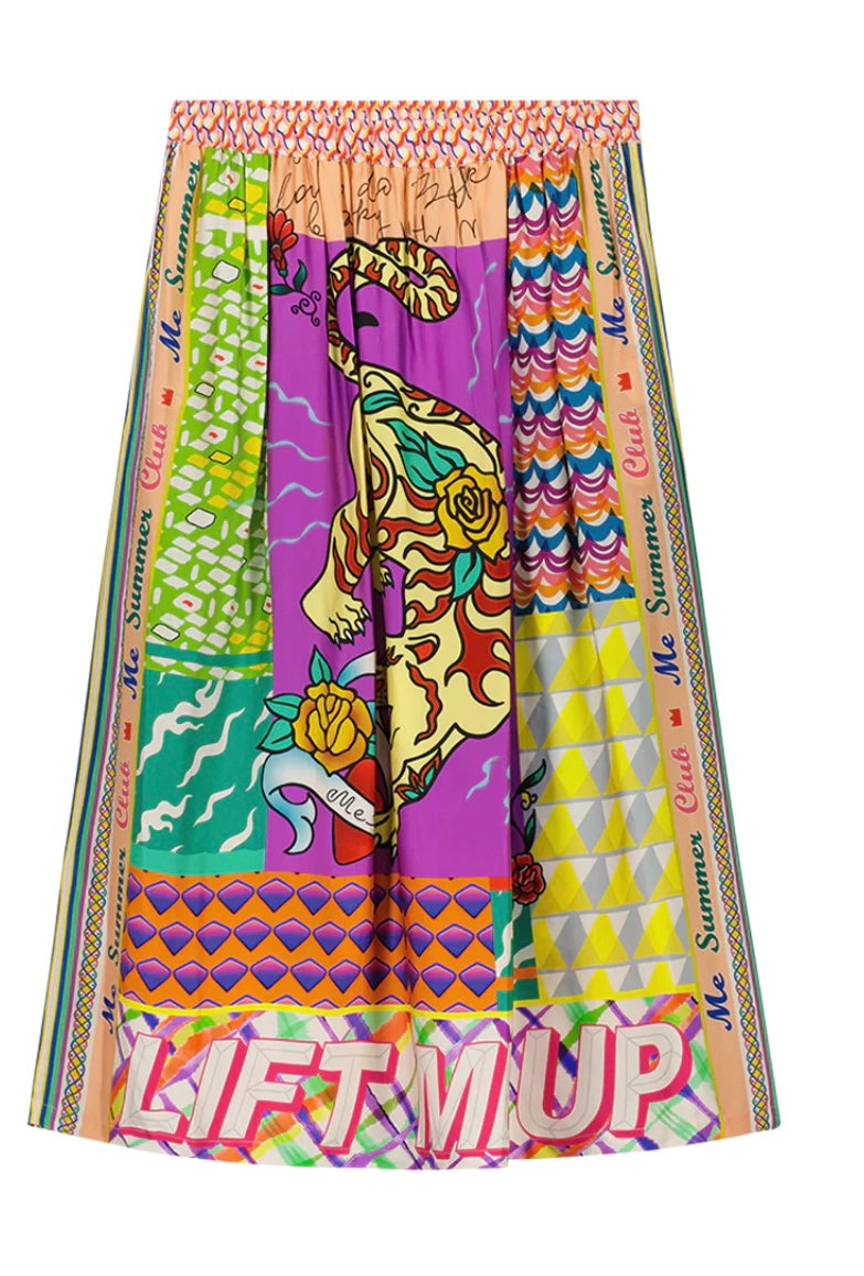 Vanessa Artisan Printed Midi Skirt