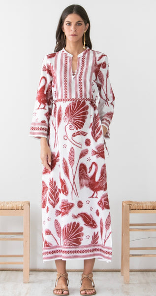 MYTHOLOGIA PRINTED LONG KAFTAN