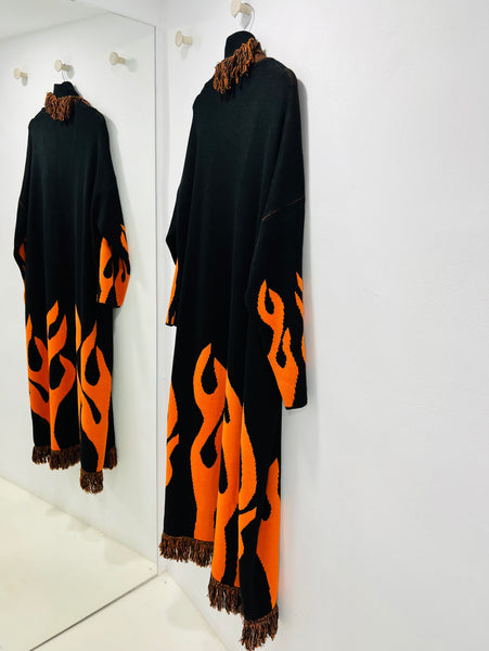 “Fire” Knit Long Cardigan
