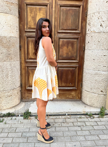 “Iris” Boho Dress - Yellow