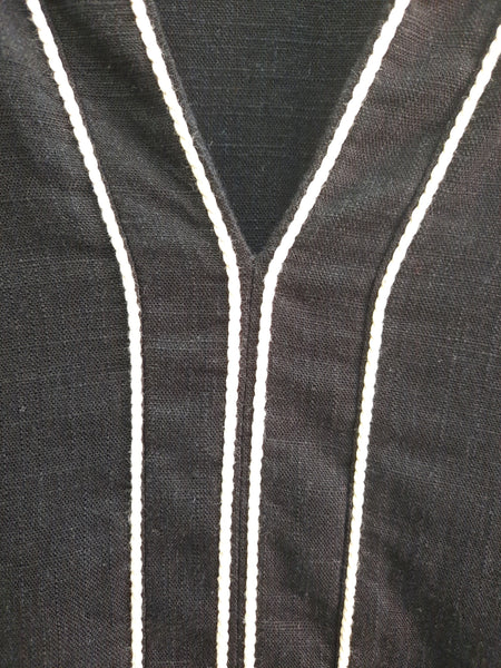 "Black & Cream" boho dress
