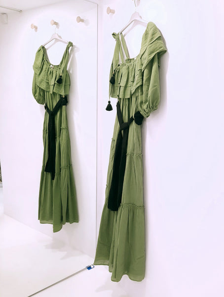 "BERTHA" Maxi dress (Green)