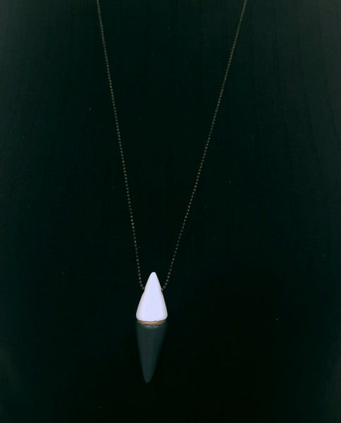 "Cone" Necklace (black & white)