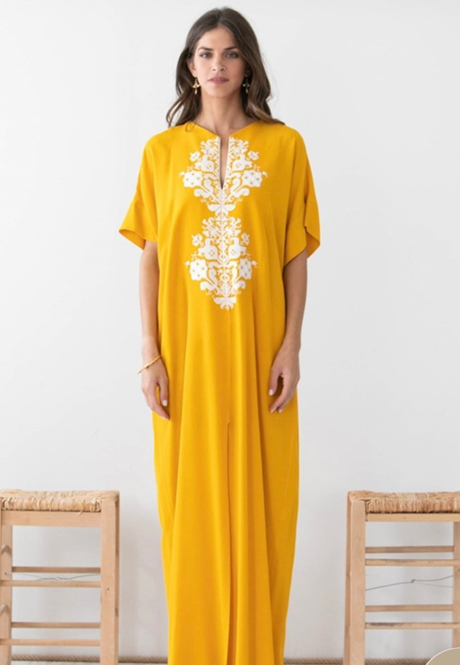 Amber Astypalaia Embroidered Kaftan